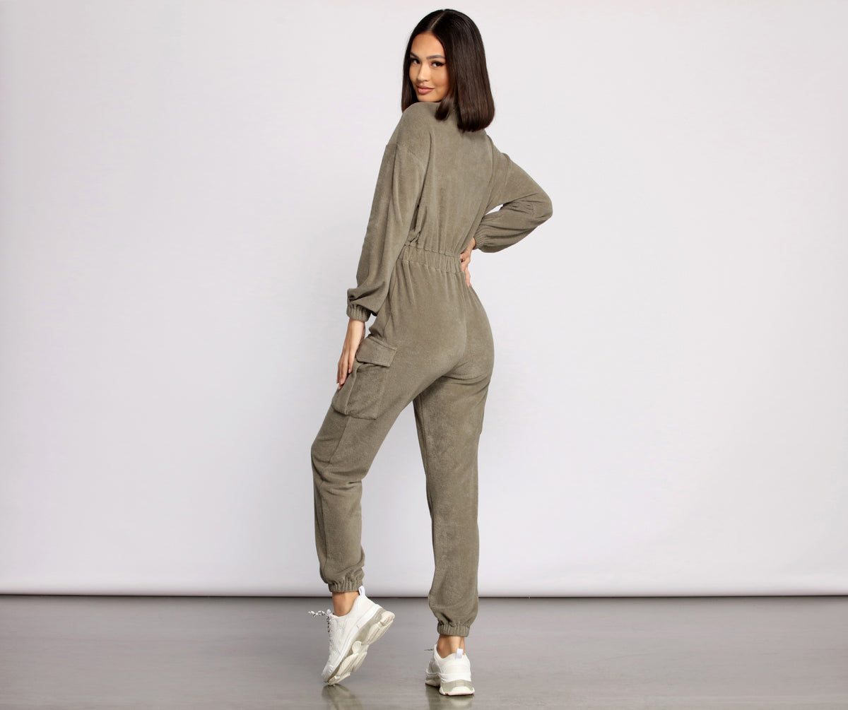 Zipped and Trendy Cargo Jumpsuit & Windsor