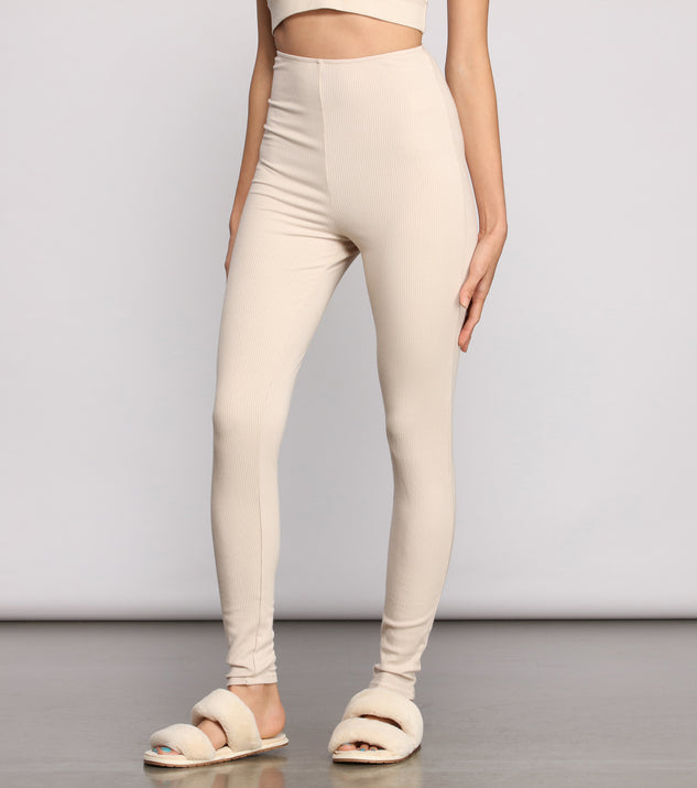 High Waist Basic Ribbed Knit Leggings provides a stylish start to creating your best summer outfits of the season with on-trend details for 2023!