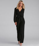 Perfectly Posh Tie-Waist Jumpsuit with on-trend details provides a stylish start to creating your graduation outfit for the 2024 Commencement or grad party!