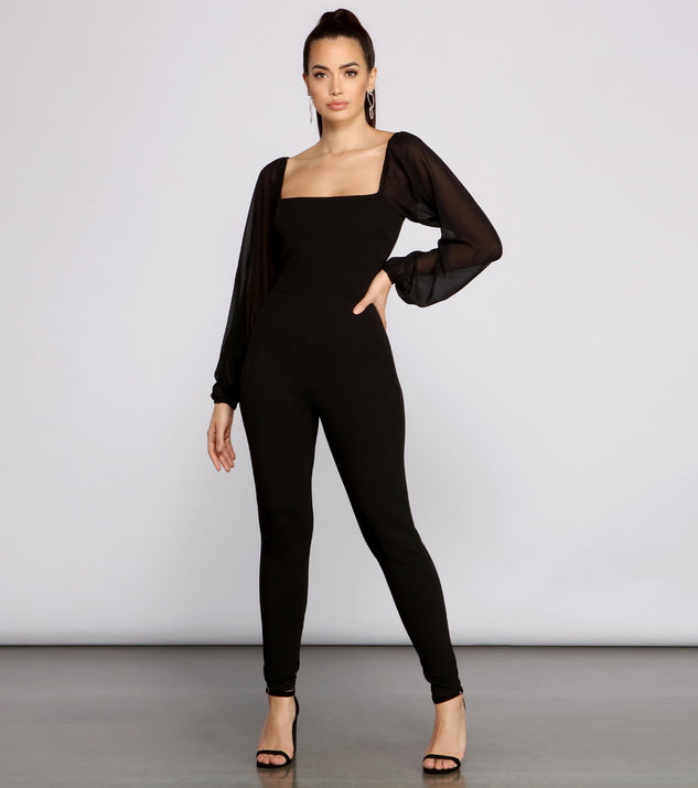 Ready For My Closeup Chiffon Catsuit provides a stylish start to creating your best summer outfits of the season with on-trend details for 2023!