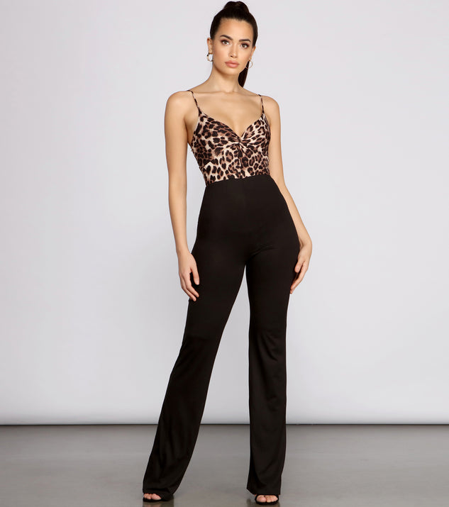Wild At Heart Leopard Print Jumpsuit provides a stylish start to creating your best summer outfits of the season with on-trend details for 2023!
