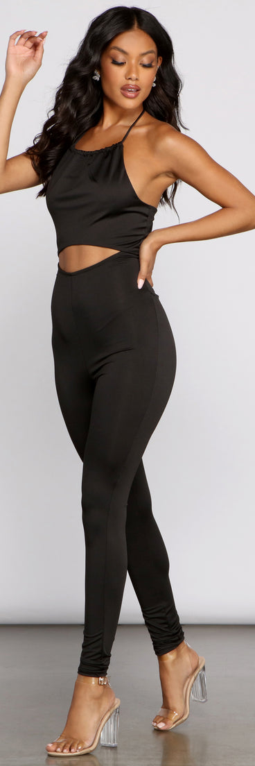 Night On The Town Halter Catsuit provides a stylish start to creating your best summer outfits of the season with on-trend details for 2023!