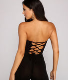 Style Icon Lace-Up Back Jumpsuit for 2023 festival outfits, festival dress, outfits for raves, concert outfits, and/or club outfits