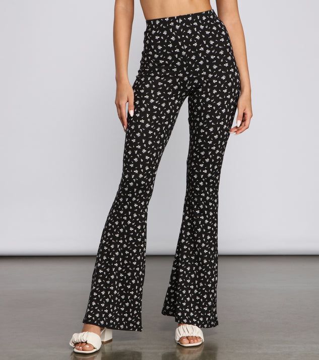 Fab And Fresh Floral Flared Pants is a trendy pick to create 2023 festival outfits, festival dresses, outfits for concerts or raves, and complete your best party outfits!