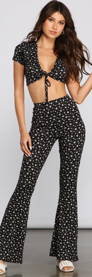 Fab And Fresh Floral Flared Pants provides a stylish start to creating your best summer outfits of the season with on-trend details for 2023!