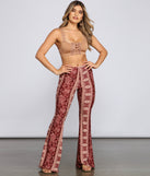 Wanderlust Beauty Flared Pants is a fire pick to create 2023 festival outfits, concert dresses, outfits for raves, or to complete your best party outfits or clubwear!