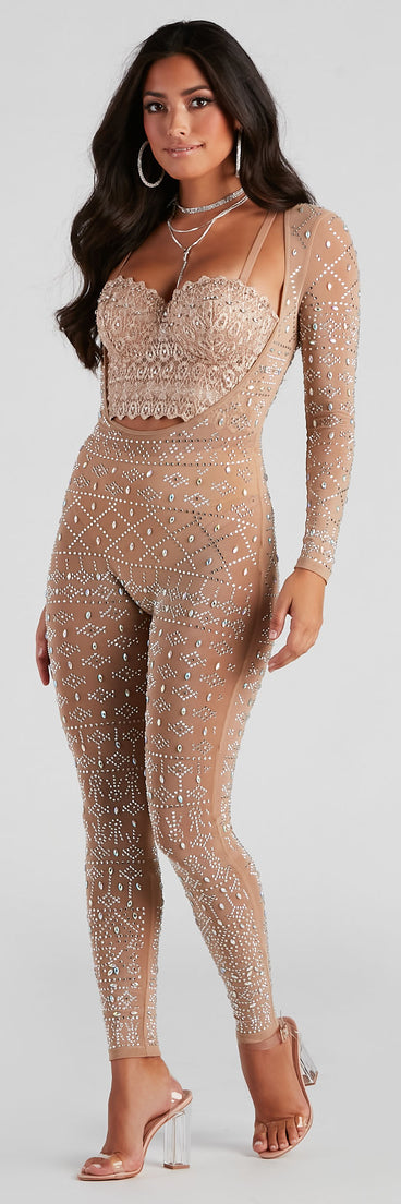 Iridescent Stunner Embellished Catsuit