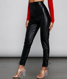Edgy-Chic Faux Leather Leggings provides a stylish start to creating your best summer outfits of the season with on-trend details for 2023!