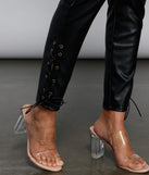 Edgy-Chic Faux Leather Leggings for 2023 festival outfits, festival dress, outfits for raves, concert outfits, and/or club outfits