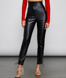 Edgy-Chic Faux Leather Leggings provides a stylish start to creating your best summer outfits of the season with on-trend details for 2023!