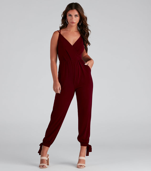 Surplice jumpsuit 2025