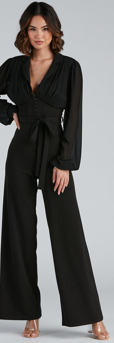 Stand Out Corset Chiffon Jumpsuit provides a stylish start to creating your best summer outfits of the season with on-trend details for 2023!