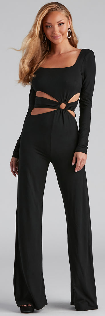 Stylish Affair O-Ring Wide Leg Jumpsuit provides a stylish start to creating your best summer outfits of the season with on-trend details for 2023!