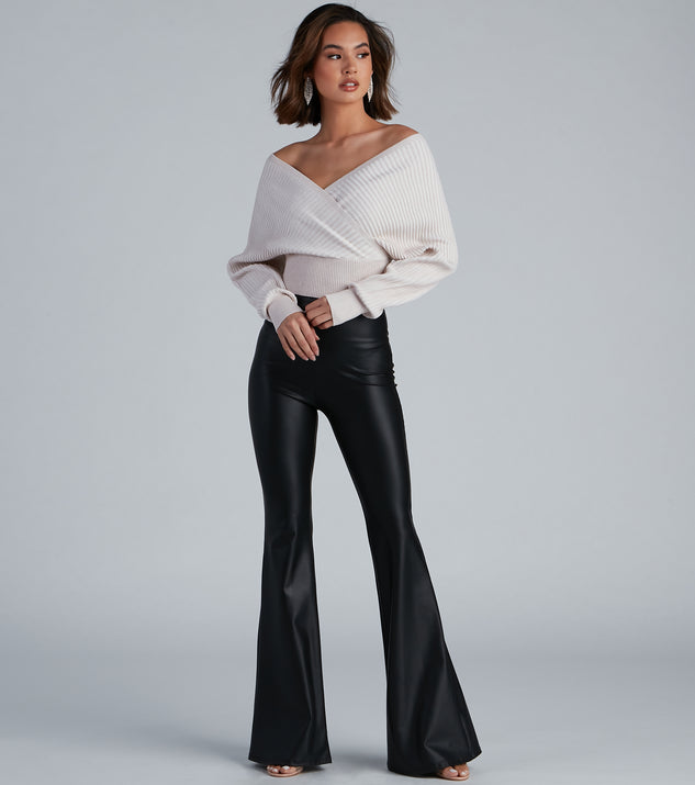 Flare For You Faux Leather Pants