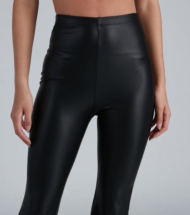 Flare For You Faux Leather Pants