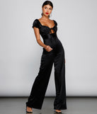 Sashay All Day Satin Cap Sleeve Tie-Front Jumpsuit provides a stylish start to creating your best summer outfits of the season with on-trend details for 2023!