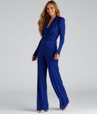 Fashion Cowl Plunge Slinky Knit Jumpsuit for 2023 festival outfits, festival dress, outfits for raves, concert outfits, and/or club outfits