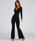 Bring The Flare Long Sleeve Jumpsuit elevates your outfits for holiday events, Christmas attire, formal events, or holiday party dresses to look picture-perfect at any event this season!