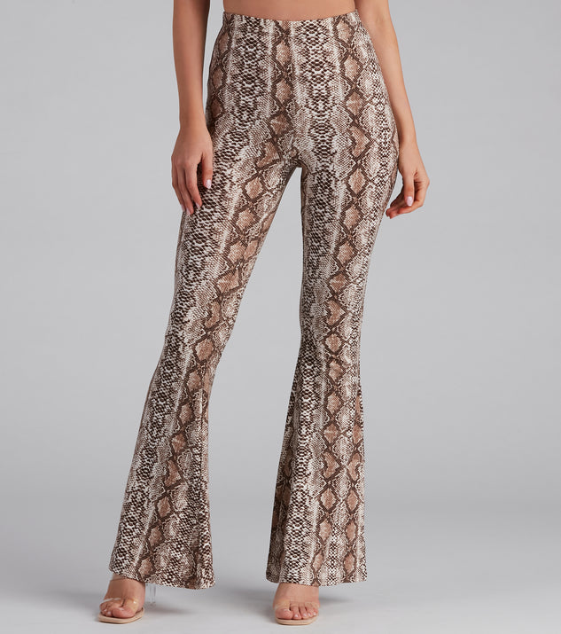 Snake Vibes Flare Pant is a trendy pick to create 2023 festival outfits, festival dresses, outfits for concerts or raves, and complete your best party outfits!
