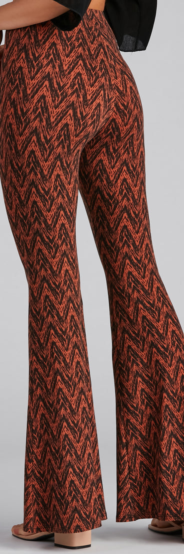 Chevron Chills Flare Pants provides a stylish start to creating your best summer outfits of the season with on-trend details for 2023!