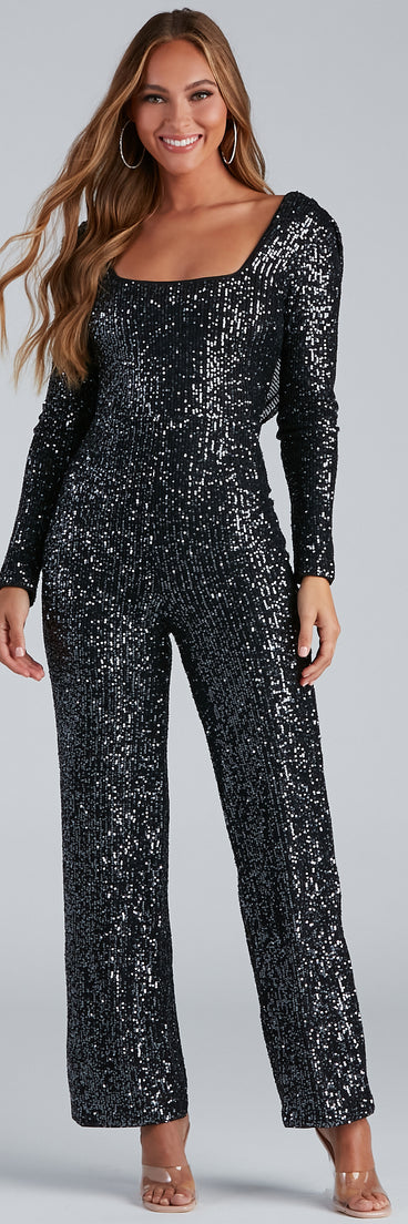 Set The Spark Sequin Jumpsuit provides a stylish start to creating your best summer outfits of the season with on-trend details for 2023!
