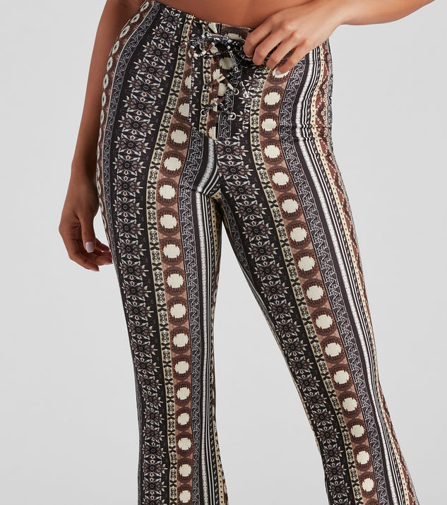 サブレ glittery tweed flare easy trousers Move It Groove It Swirl Print Flare Pants | Windsor