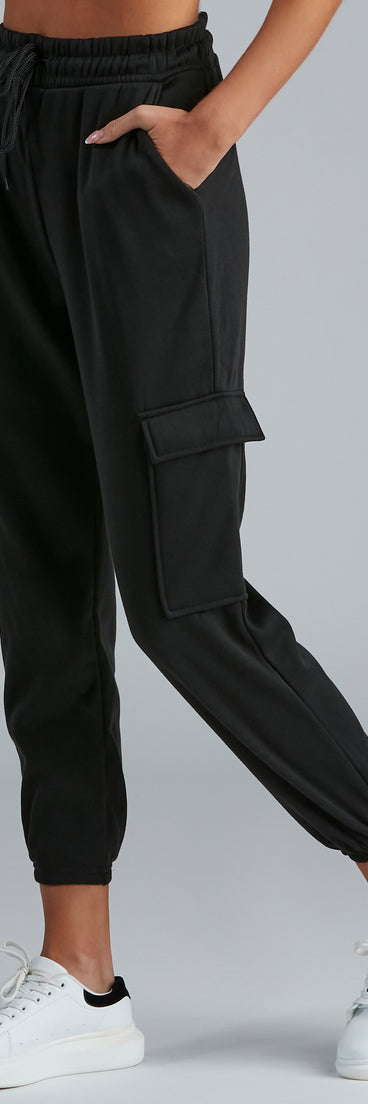 Ready To Chill Fleece Cargo Joggers for 2023 festival outfits, festival dress, outfits for raves, concert outfits, and/or club outfits