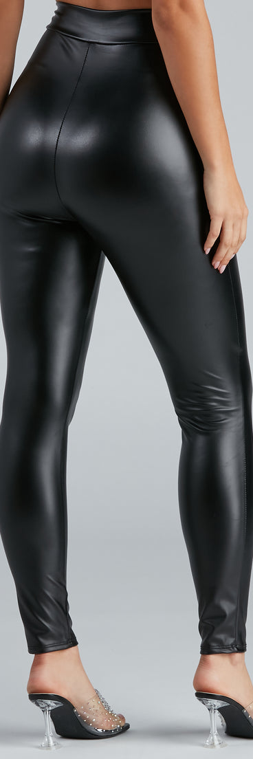 High Waist Faux Leather Leggings provides a stylish start to creating your best summer outfits of the season with on-trend details for 2023!