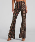 Festive Medallion Flare Pants is a trendy pick to create 2023 festival outfits, festival dresses, outfits for concerts or raves, and complete your best party outfits!