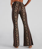 Festive Medallion Flare Pants is a trendy pick to create 2023 festival outfits, festival dresses, outfits for concerts or raves, and complete your best party outfits!