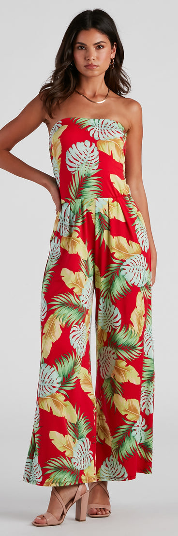 Island Sun Strapless Jumpsuit provides a stylish start to creating your best summer outfits of the season with on-trend details for 2023!