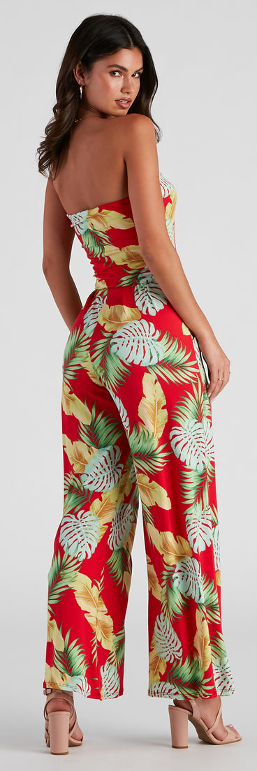 Island Sun Strapless Jumpsuit provides a stylish start to creating your best summer outfits of the season with on-trend details for 2023!