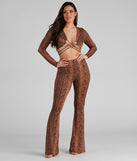 Leopard Spots High Rise Flare Pants is a trendy pick to create 2023 festival outfits, festival dresses, outfits for concerts or raves, and complete your best party outfits!