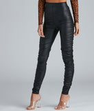 High Rise Ruched Faux Leather Leggings provides a stylish start to creating your best summer outfits of the season with on-trend details for 2023!