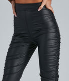High Rise Ruched Faux Leather Leggings provides a stylish start to creating your best summer outfits of the season with on-trend details for 2023!