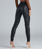High Rise Ruched Faux Leather Leggings provides a stylish start to creating your best summer outfits of the season with on-trend details for 2023!