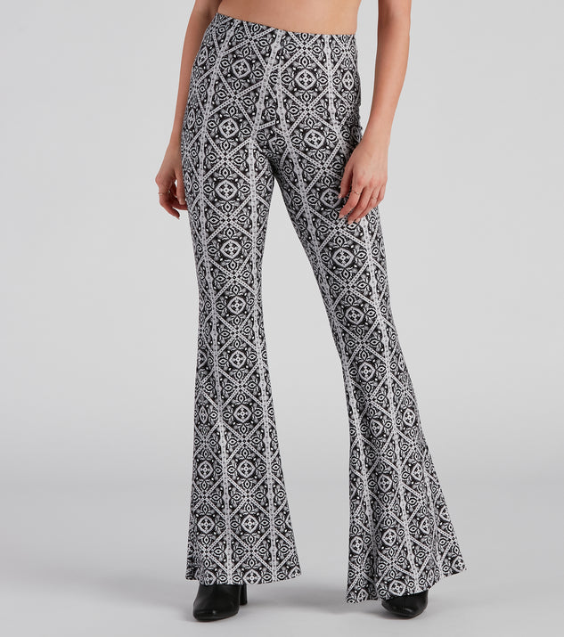 Kaleidoscope Boho Flare Pants is a trendy pick to create 2023 festival outfits, festival dresses, outfits for concerts or raves, and complete your best party outfits!