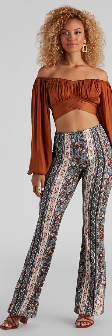 Bohemian Romance Floral Flared Pants provides a stylish start to creating your best summer outfits of the season with on-trend details for 2023!