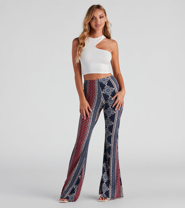 パンツ poppy JACQUARD HALF FLARE PANTS 240122_0111_re_05bbf8b2-d49d-