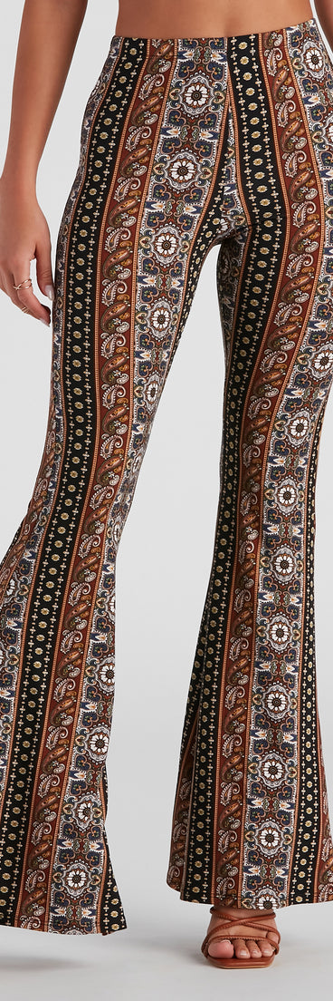 Sun Dance Paisley Flare Pants provides a stylish start to creating your best summer outfits of the season with on-trend details for 2023!