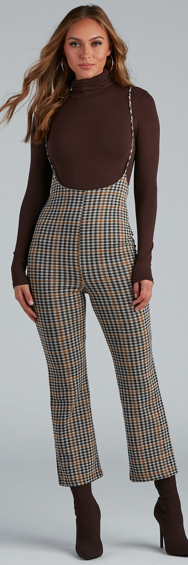 Perfectly Plaid Suspender Pants is a trendy pick to create 2023 festival outfits, festival dresses, outfits for concerts or raves, and complete your best party outfits!