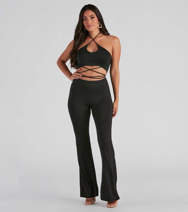 So Fab Halter Strappy Knit Jumpsuit & Windsor
