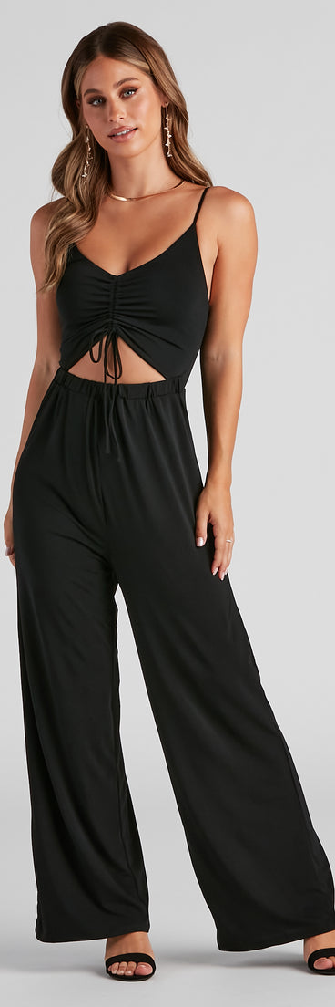 Dream Come True V-Neck Jumpsuit provides a stylish start to creating your best summer outfits of the season with on-trend details for 2023!