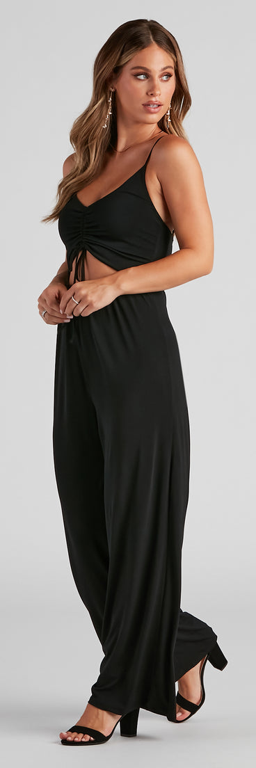 Dream Come True V-Neck Jumpsuit provides a stylish start to creating your best summer outfits of the season with on-trend details for 2023!