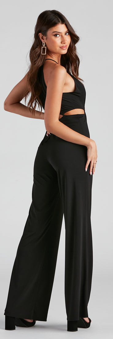 The Spot To Go Halter Jumpsuit provides a stylish start to creating your best summer outfits of the season with on-trend details for 2023!