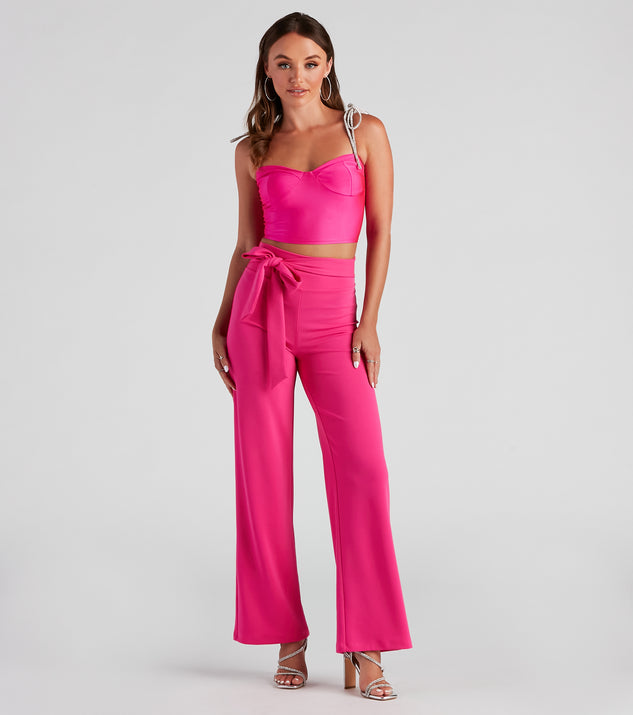 Style Game Crepe Tie Waist Pants provides a stylish start to creating your best summer outfits of the season with on-trend details for 2023!