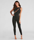 Piece Of Sultry Cutout Jumpsuit helps create the best bachelorette party outfit or the bride's sultry bachelorette dress for a look that slays!