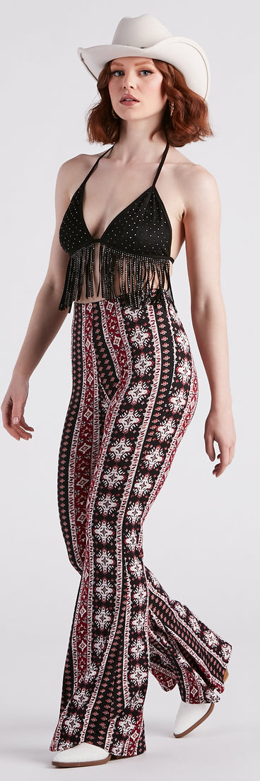 Here Comes The Sun Striped Flare Pants is a fire pick to create 2023 festival outfits, concert dresses, outfits for raves, or to complete your best party outfits or clubwear!