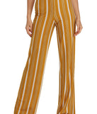 Stylish And Striped Wide Leg Pants