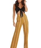 Stylish And Striped Wide Leg Pants